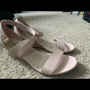 Fiona Wedge baby pink shoes